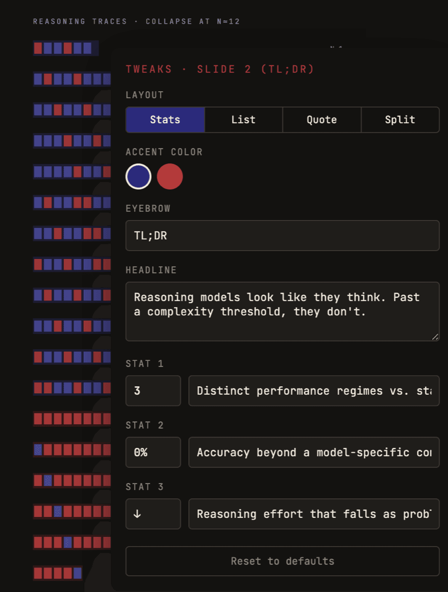 Slides — Illusion of Thinking